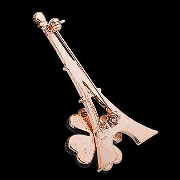 Tina -- European and American High-grade Romantic Eiffel Tower Alloy Brooch in Party