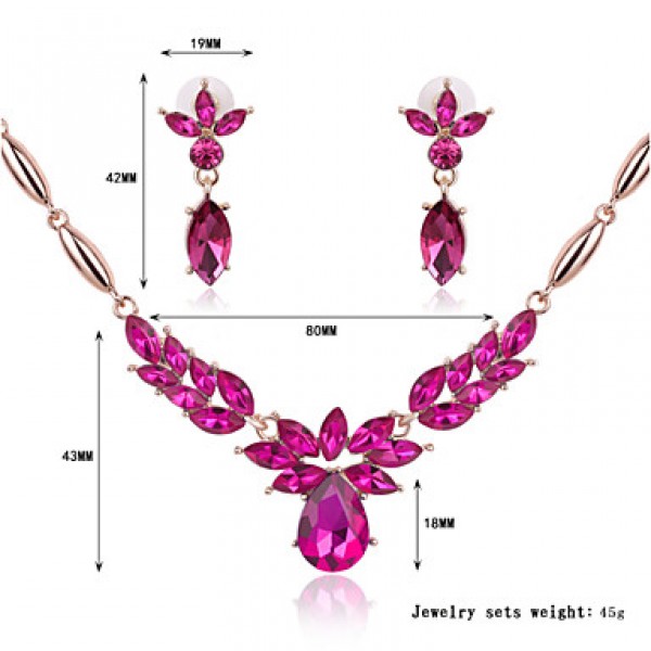 2016 Fashion Women Jewery Set  Necklace Earrings  Parure Bijoux  