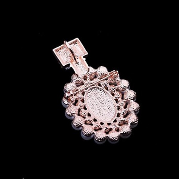 Women's Fashion Rhinestone Perfume Bottle Brooch