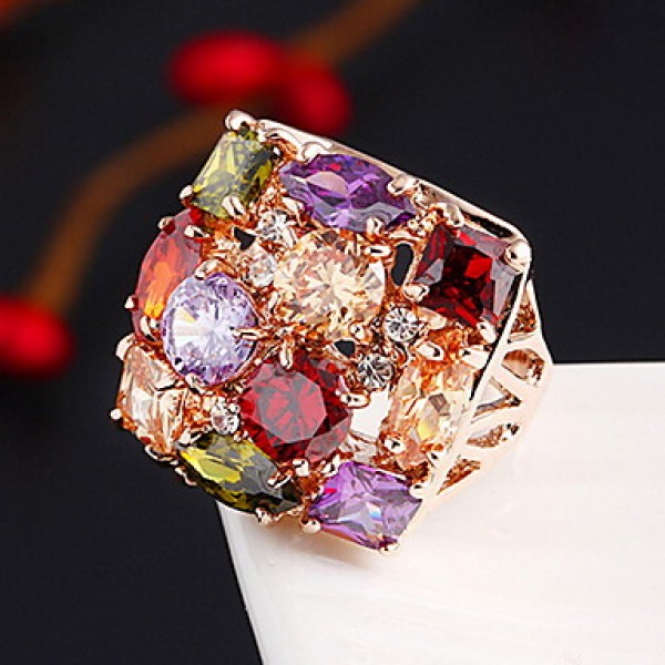 AAA Zircon Statement Ring for Wedding Party