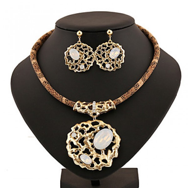 Women Vintage / Cute / Party  / Alloy / Rhinestone / Gemstone & Crystal / Imitation PearlNecklace /  