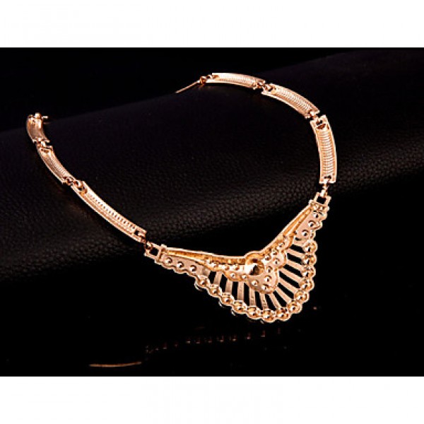 Women Vintage / Party Rose Gold Plated Necklace / Earrings / Bracelet / Ring Sets  