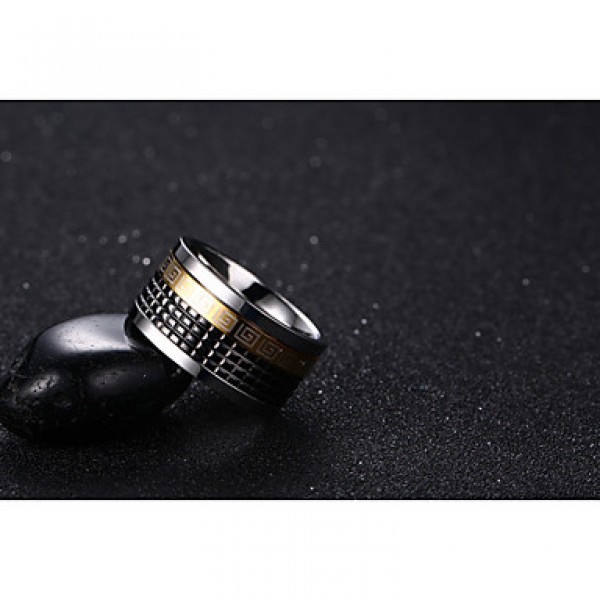 316 Pure Steel Great Wall Lines Man Ring