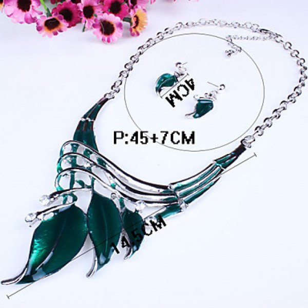 Women Vintage/Cute/Party/Casual Alloy/Gemstone & Crystal/Cubic Zirconia Necklace/Earrings Sets  