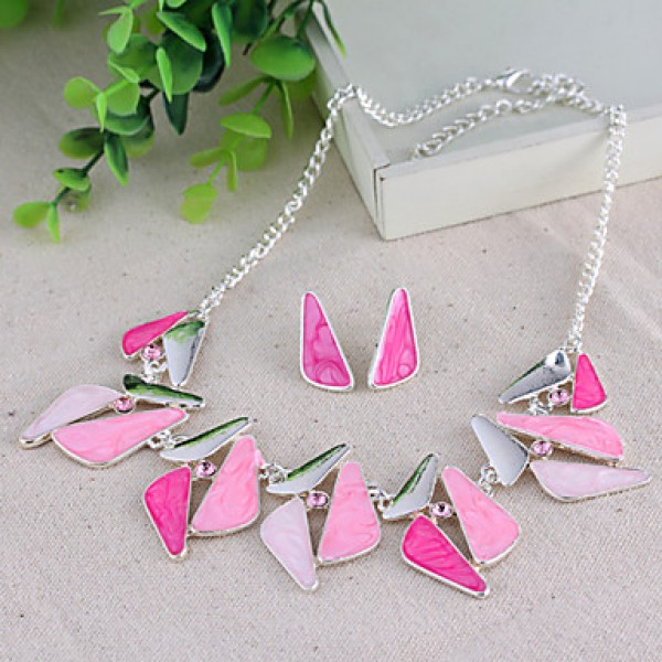 Women Vintage/Cute/Party/Casual Alloy/Gemstone & Crystal/Cubic Zirconia Necklace/Earrings Sets  