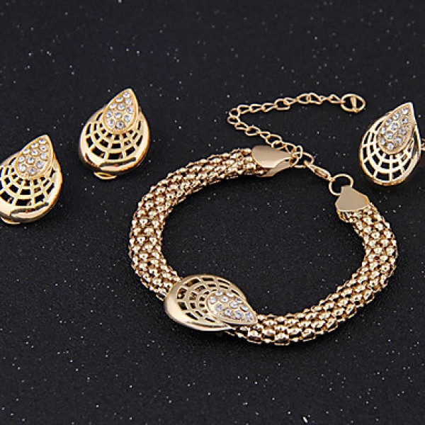 Women Vintage/Cute/Party/Casual Alloy/Gemstone & Crystal/Cubic Zirconia Necklace/Earrings/Bracelet/Ring Sets  