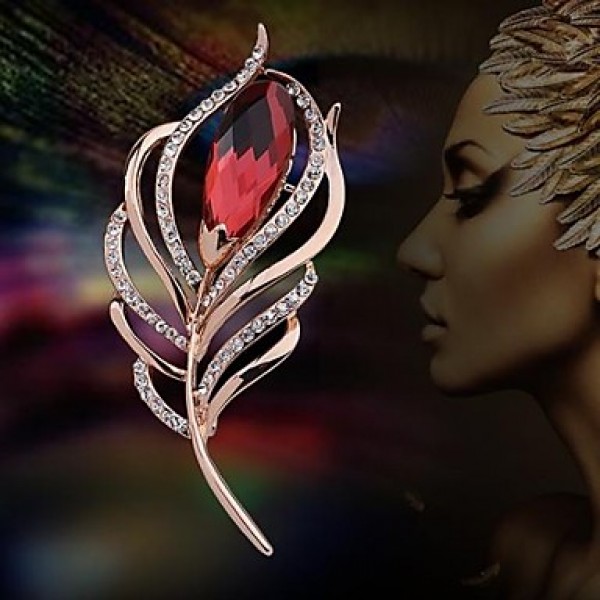 Tina -- Fashion High-grade Rhinestone Heaven's Wing Alloy Brooch in Party