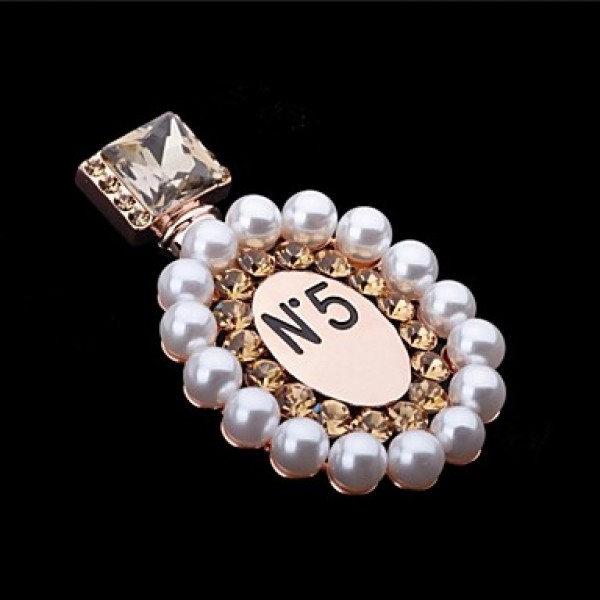 Women's Fashion Rhinestone Perfume Bottle Brooch