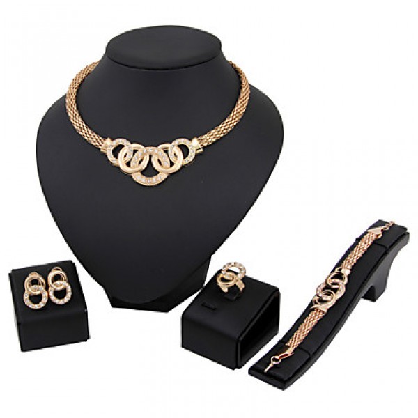 Gold-plated Fashion trendy (Including Necklace, Earring, Bracelet) Jewelry Sets  