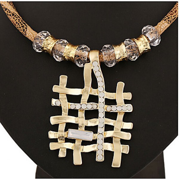 Europe exaggerated retro fashion rattan Pendant Necklace Earrings Set  