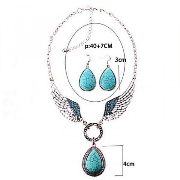 Women's European Blue Alloy (Earrings&Necklaces) Jewelry Sets  